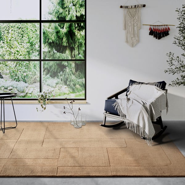 Beiger, handgewebter Wollteppich, 190 × 280 cm Charlotte - Villeroy&Boch-image-1