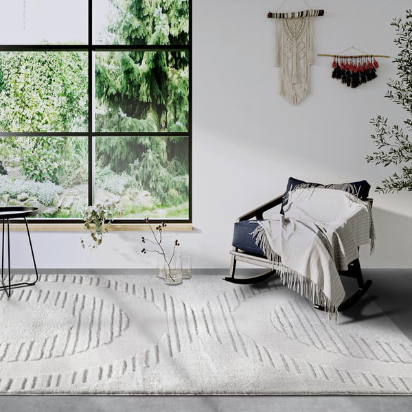 Cremefarbener Teppich 160 x 235 cm Bartoux Cream White - Elle Decoration-image-1