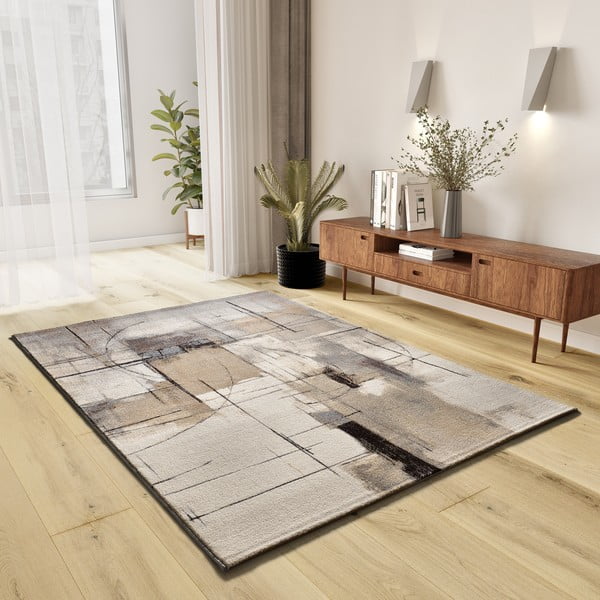Grau-beiger Teppich, 133 × 190 cm Beruti - Universal-image-1