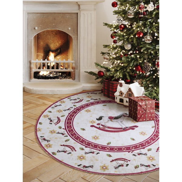 Roter runder Teppich mit Weihnachtsmotiv, Ø 160 cm Toy's Delight Rocking Horse - Villeroy&Boch-image-1