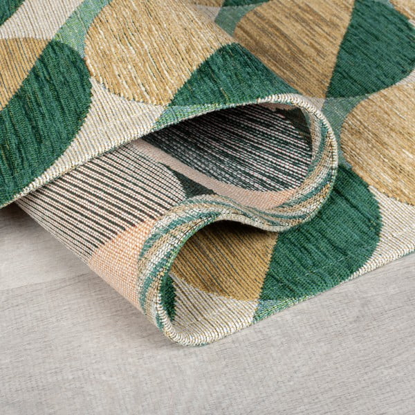 Gelb-grüner Läufer 60 × 230 cm Carlos Circle Geo - Flair Rugs-image-2