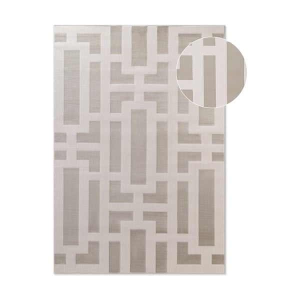 Grau-cremefarbener Teppich 120 × 170 cm Perles Onyx - Elle Decoration