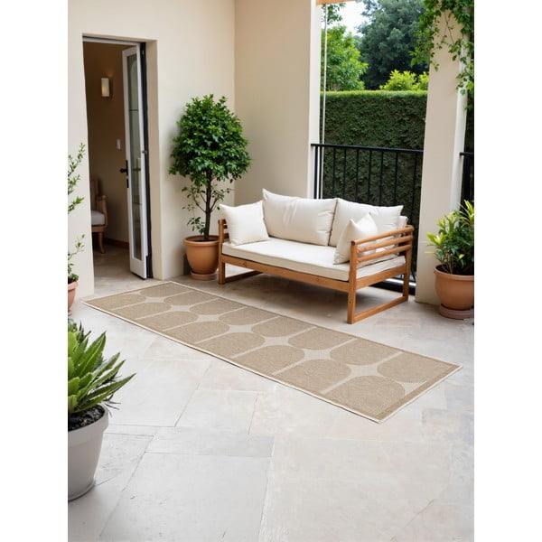 Laufmatte für drinnen und draußen in Beige und Elfenbein, 80 x 250 cm Duet Bowen - Hanse Home-image-2