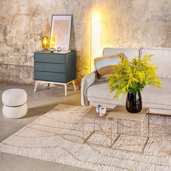 Cremefarbener Teppich 160 × 230 cm Routa - Universal-image-1