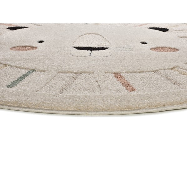 Cremefarbener Kinderteppich, Ø 120 cm Clown - Universal-image-3