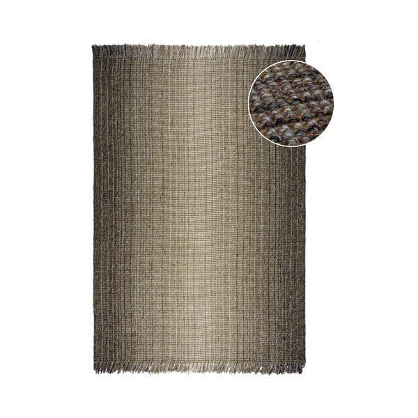 Grauer wendbarer/handgewebter Teppich 60x110 cm – Flair Rugs