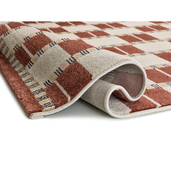 Beige/terakottafarbener Teppich, 80 × 150 cm Astra - Universal-image-3