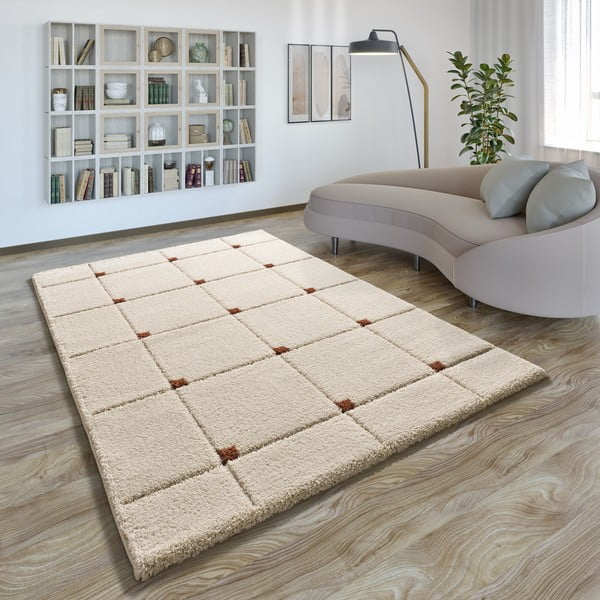 Teppich in Ziegelrot und Creme, 80 x 150 cm Brenda - Universal-image-1