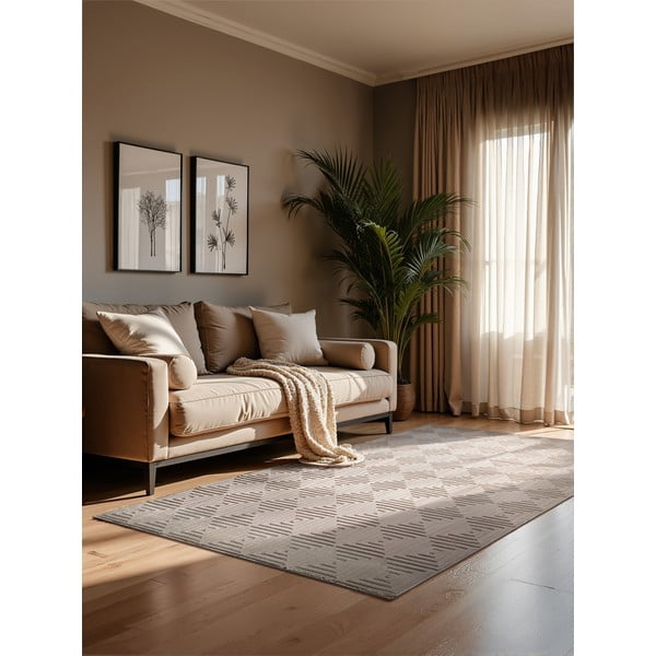 Beiger Teppich 160 × 235 cm Perles Tourmaline - Elle Decoration-image-1