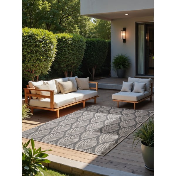 Teppich für den Innen- und Außenbereich in Grau und Elfenbein, 120 × 170 cm Duet Liora - Hanse Home-image-2