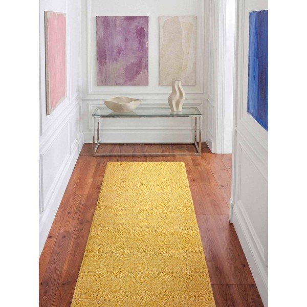 Gelber, handgewebter Läufer aus Bouclé-Stoff, 80 × 200 cm Notting Hill Portobello - Ted Baker-image-1