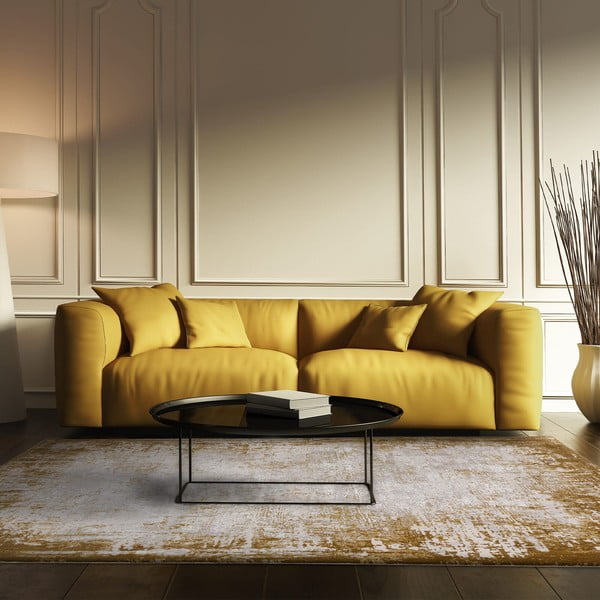 Ockerfarbener Teppich, 80 × 150 cm Kuza - Asiatic Carpets-image-1