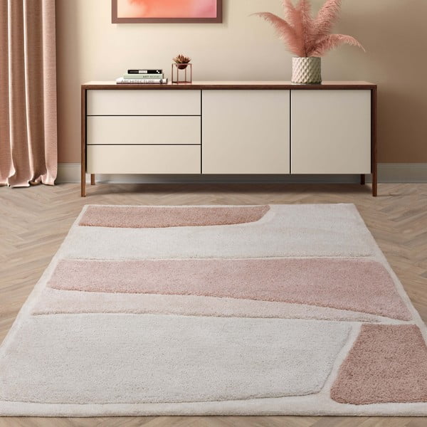 Rosa/cremefarbener Teppich 160 × 230 cm Horizon - Asiatic Carpets-image-1