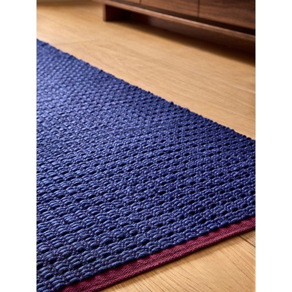 Blauer handgewebter Teppich 200x290 cm Kai – MADE-image-1