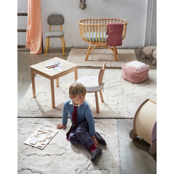 Cremefarbener, waschbarer, handgewebter Baumwoll-Kinderteppich, 120 x 160 cm Clouds - Lorena Canals-image-3