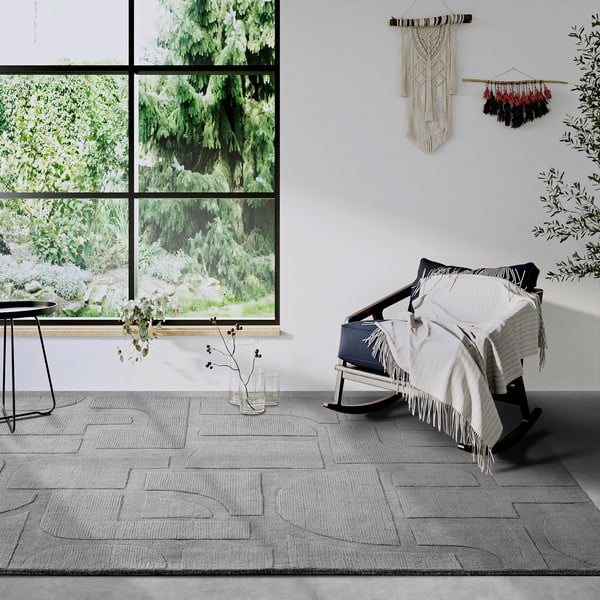 Grauer, handgewebter Wollteppich, 80 × 150 cm Alexis - Villeroy&Boch-image-1