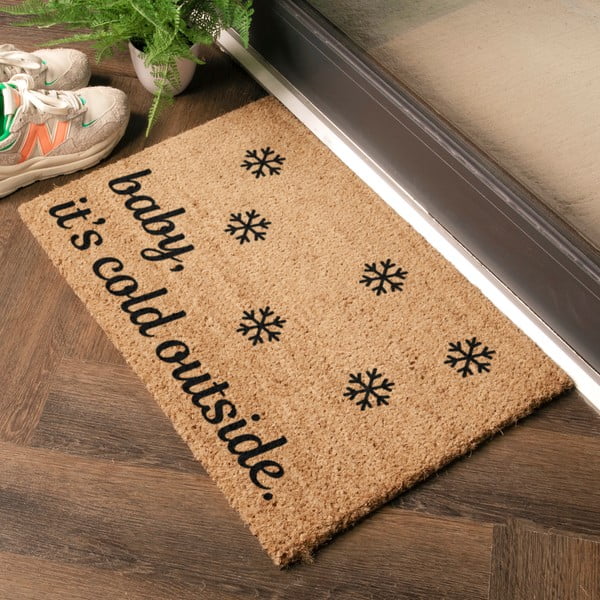 Fußmatte mit Weihnachtsmotiv aus Kokosfasern, 40 x 60 cm Baby It's Cold Outside - Artsy Doormats-image-1
