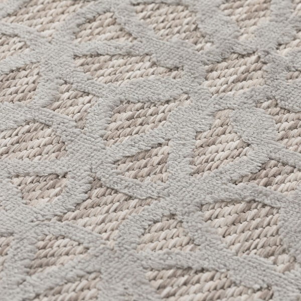 Grauer runder Teppich für den Außenbereich, Ø 160 cm Argento - Flair Rugs-image-2