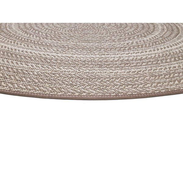 Beige/in Natur Teppich für Innen- und Außenbereiche ø 120 cm Silvana Rutto – Universal-image-2