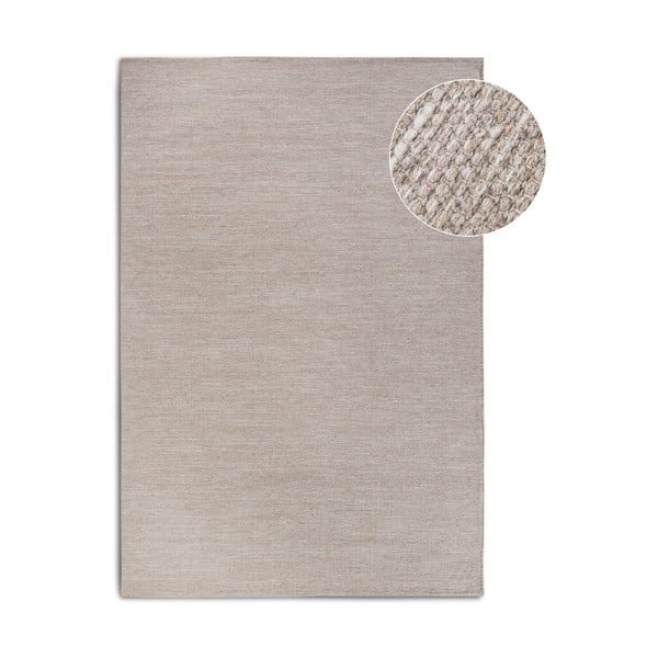 Beiger, handgewebter Teppich mit Wollanteil, 190 × 280 cm Pradesh Linen White - Elle Decoration