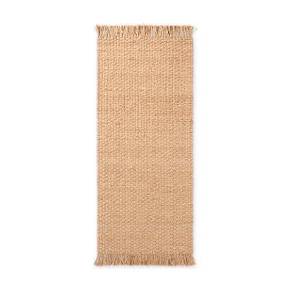 Doppelseitiger/handgewebter Jute-Läufer in Naturfarbe, 80 x 300 cm Fjord - Hanse Home