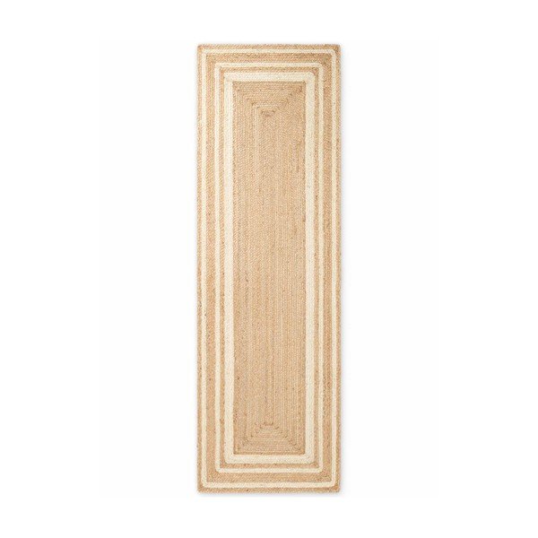 Cremefarben/in Naturfarbe, beidseitig verwendbar, handgewebter Jute-Läufer, 70 × 200 cm Looma - Hanse Home-image-4
