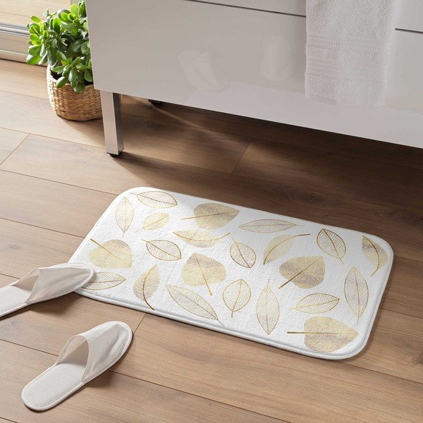 Weißer Textil-Badezimmervorleger, 45 × 75 cm Joya - douceur d'intérieur-image-1