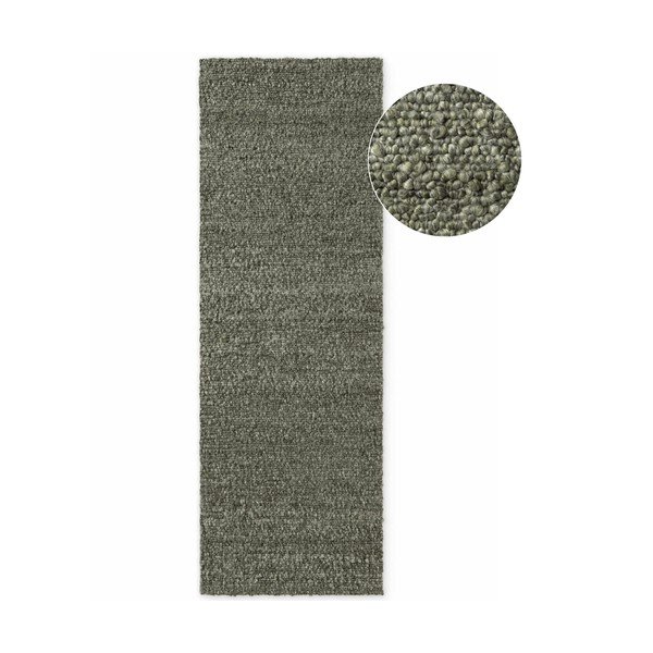 Grüner, handgewebter Läufer aus Bouclé-Stoff, 80 × 200 cm Notting Hill Portobello - Ted Baker