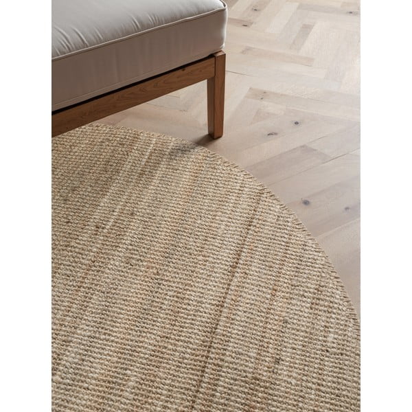 Runder Jute-Teppich in Taupe, Ø 160 cm Bouclé Jaipur - Hanse Home-image-2