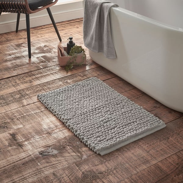 Grauer Badezimmerteppich, 50 x 80 cm Aspen Bobble - Bianca-image-1