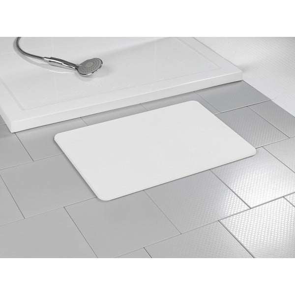 Weißer Badezimmerteppich aus Kieselgur, 39 × 60 cm Simi - Wenko-image-3