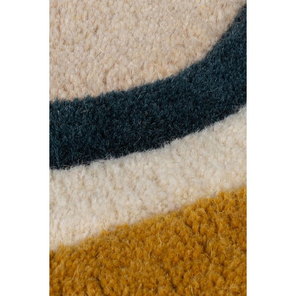 Cremefarbener, handgewebter Wollteppich, 200 × 290 cm Leo Scallop - Flair Rugs-image-2