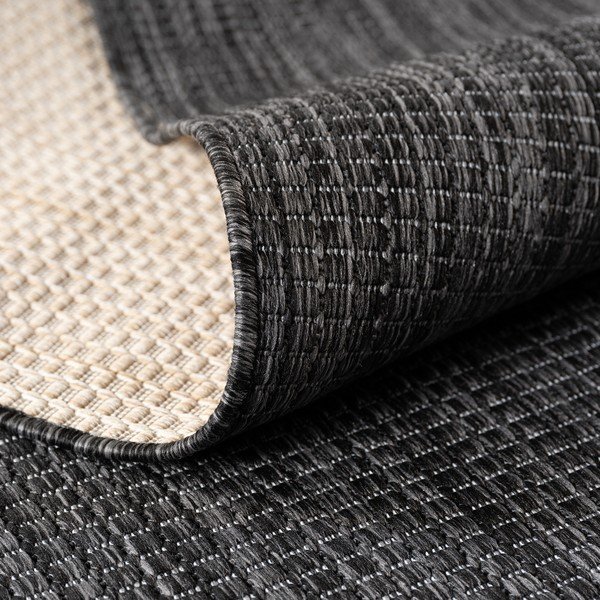 Schwarzer runder Teppich für drinnen und draußen, Durchmesser 80 cm Mira 1450 - Ayyildiz Carpets-image-3