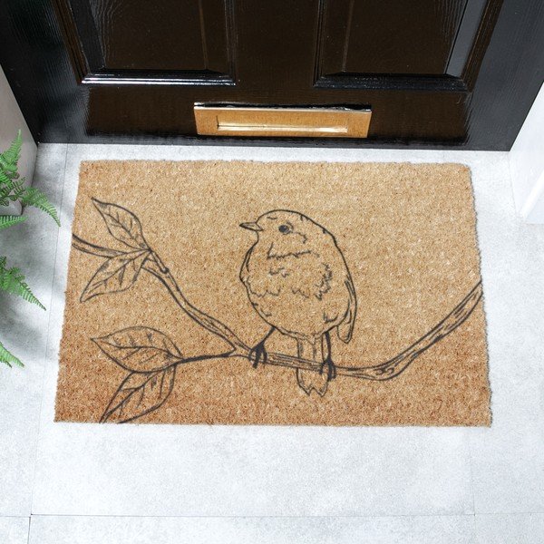 Fußmatte kokosfaser 40x60 cm Pencil Robin – Artsy Doormats-image-2