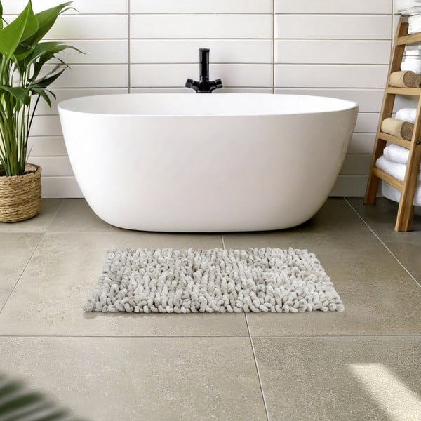 Grau-beige Textil-Badezimmervorleger, 60 x 90 cm Lerici - Wenko-image-1