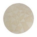 Beiger, handgewebter, runder Wollteppich, Ø 160 cm Shard - Flair Rugs