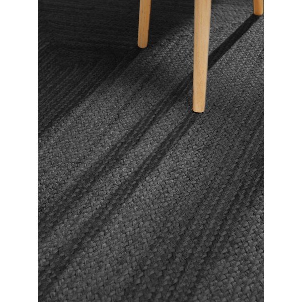 Schwarzer, beidseitig verwendbarer/handgewebter Jute-Läufer, 80 x 200 cm Juno - Hanse Home-image-4
