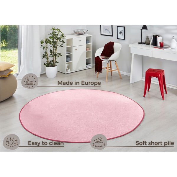 Hellrosa runder Teppich, Ø 133 cm Fancy - Hanse Home-image-4
