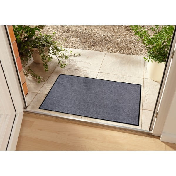 Graue Fußmatte 80 x 60 cm Washable - Hanse Home-image-1