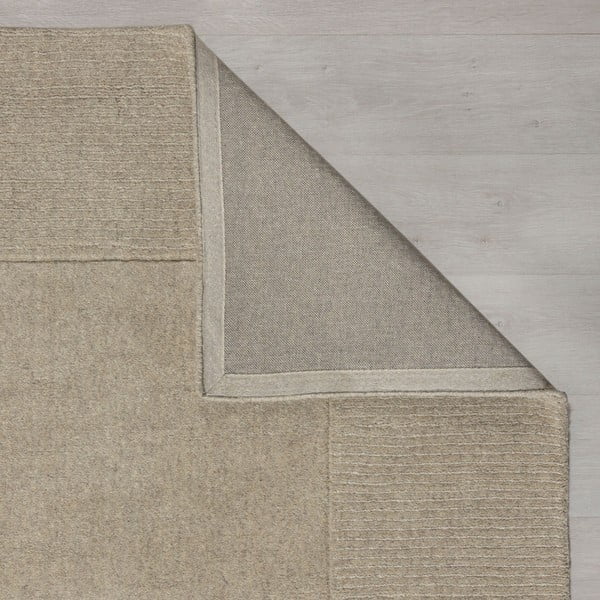 Beiger Wollteppich, 120 × 170 cm Textured Wool Border - Flair Rugs-image-2
