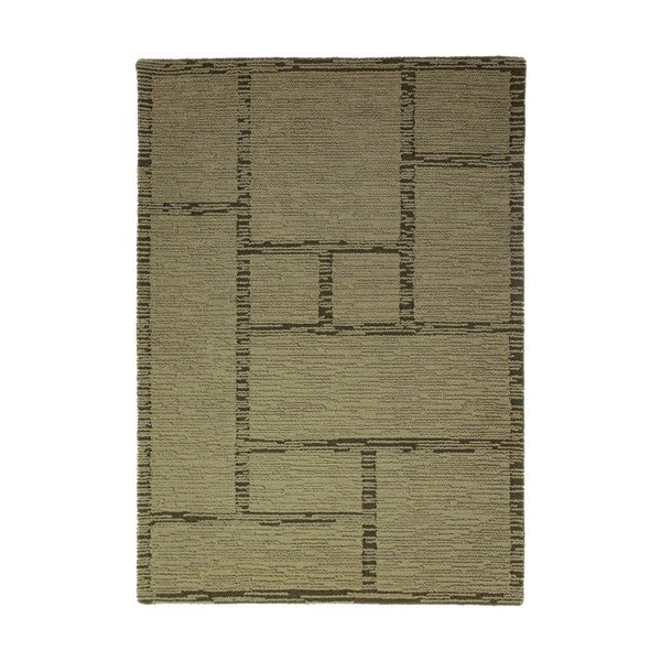 Grüner, handgewebter Wollteppich, 160 × 230 cm Harris Modula Wool - Flair Rugs