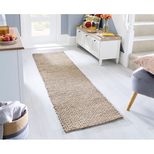 Jute-Läufer in Naturfarbe, 60 x 230 cm Sol - Flair Rugs-image-1