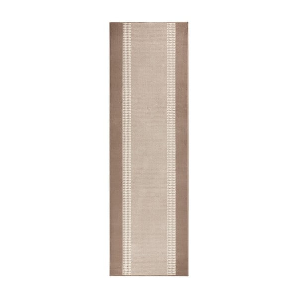 Brauner/beiger Läufer 80 × 200 cm Basic - Hanse Home