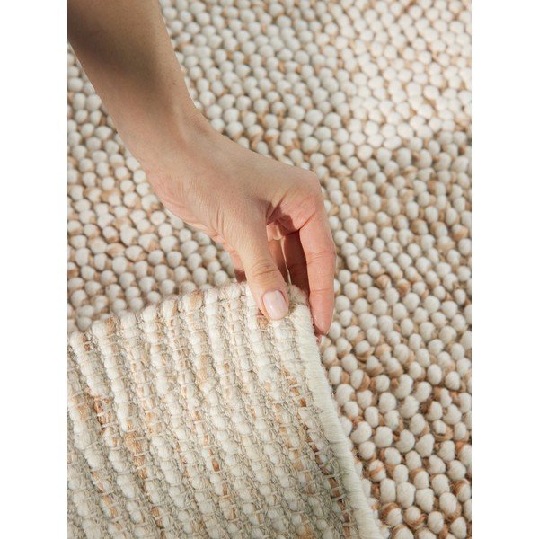 Beiger, handgewebter Teppich mit Wollanteil, 120 × 180 cm Peas - Villeroy&Boch-image-4