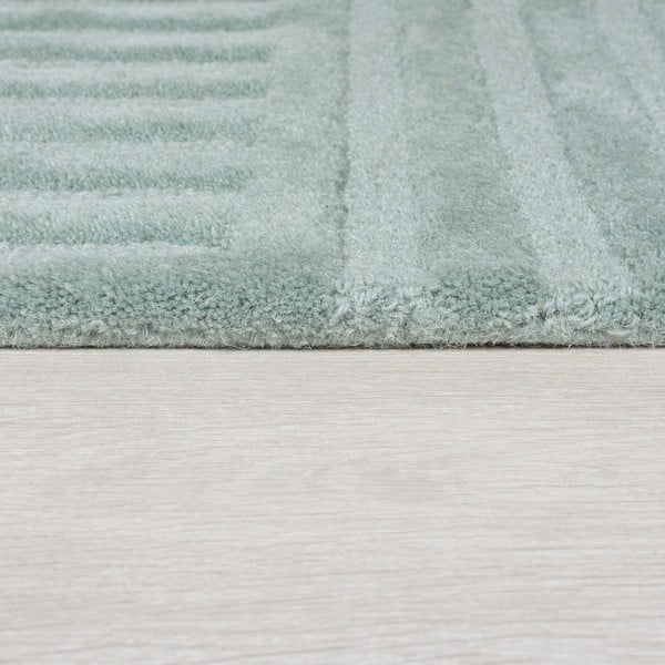 Türkisfarbener, handgewebter Wollteppich, 200 × 290 cm Zen Garden - Flair Rugs-image-4