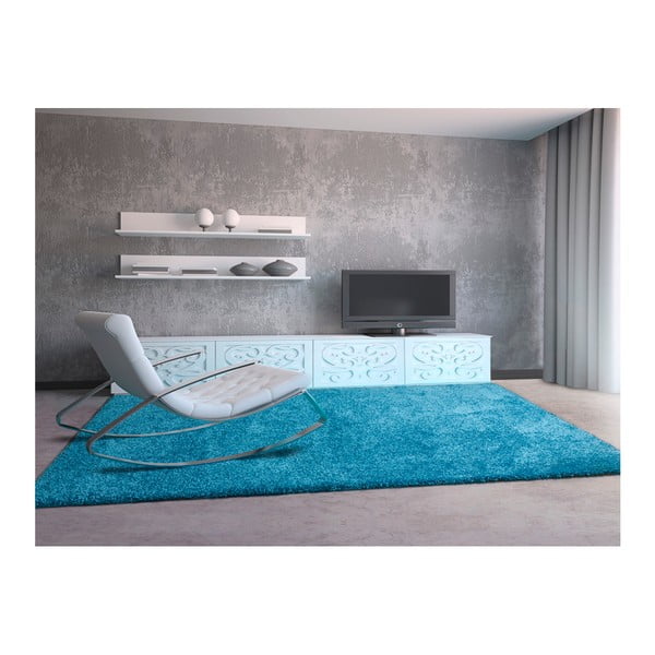 Blauer Teppich 67x125 cm Aqua Liso – Universal-image-1