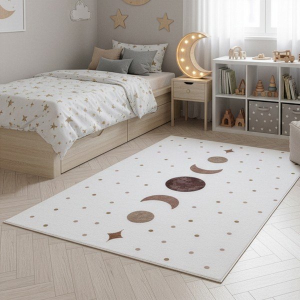 Cremefarbener, waschbarer Kinderteppich, 140 x 200 cm Coco 1136 - Ayyildiz Carpets-image-1