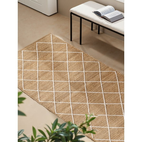 Handgewebter Jute-Läufer in Naturfarbe, 80 x 200 cm Kunu - Hanse Home-image-1