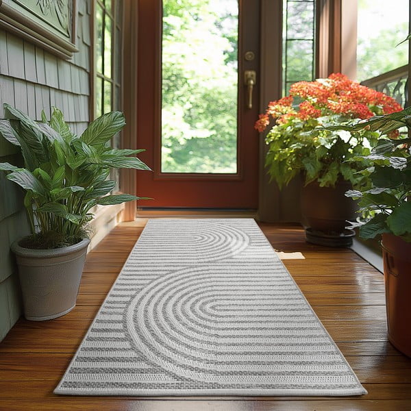 Grauer Läufer für den Innen- und Außenbereich, 80 x 250 cm Desert 1301 - Ayyildiz Carpets-image-1