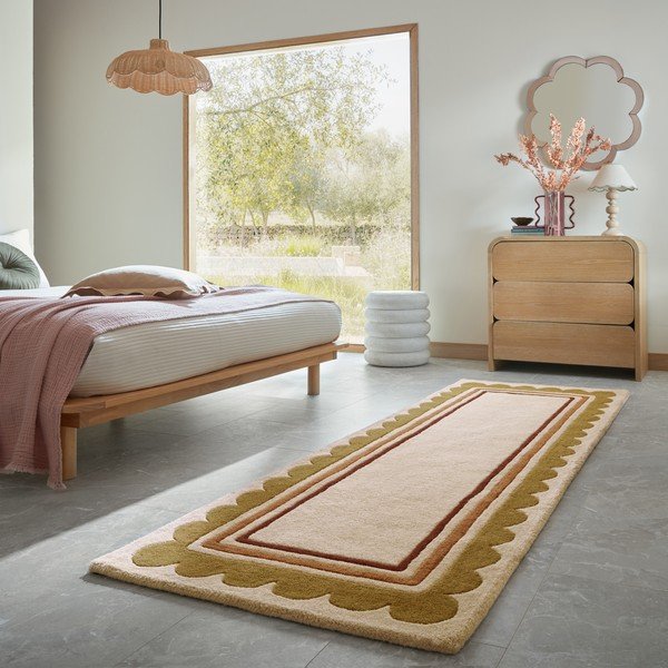 Handgewebter Wollläufer in Naturfarbe, 80 x 230 cm Lois - Flair Rugs-image-1